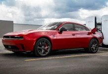 The Tesla Supercharger Network Is Officially Open to Stellantis EVs Dodge Charger Daytona Tesla Supercharger - 2