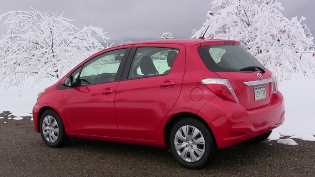 2012 toyota yaris in the snow