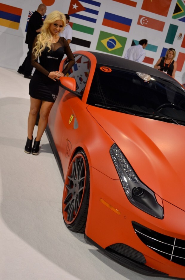 SEMA 2012 Day three girls cars Giovanna ferrari ff