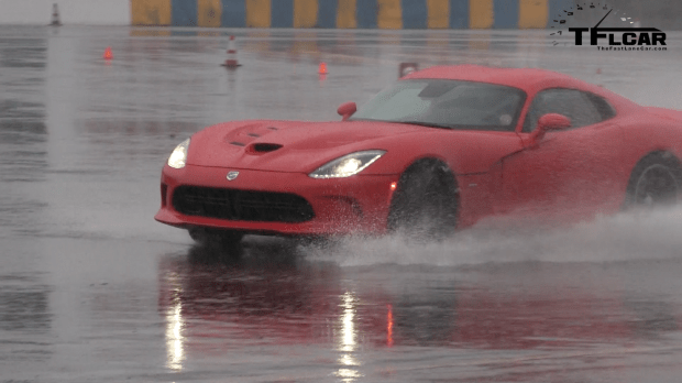 2013 SRT Viper Drifting in the Rain