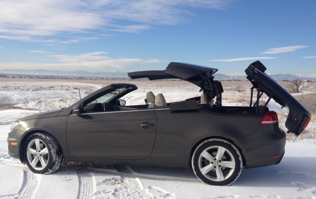 2012 vw eos lux roof in action