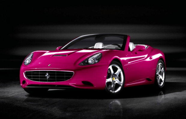 pink ferrari california car