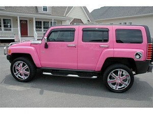 pink cars hummer h3