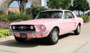 pink cars ford mustang