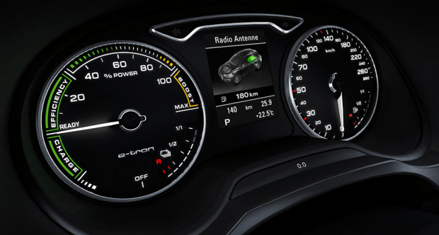 audi a3 hybrid plugin dash gauges