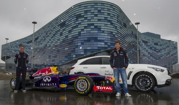 sebastian vettel david coulthard redbull racing infiniti sochi russia f1