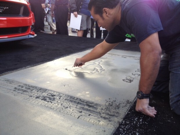 2015 ford mustang los angeles chinese theatre cement