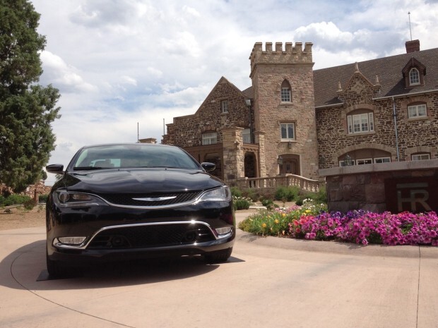 2015 Chrysler 200 C in front of a Colorado historic mansion