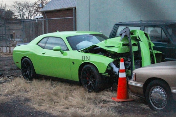 2015, dodge, hellcat, crash, colorado