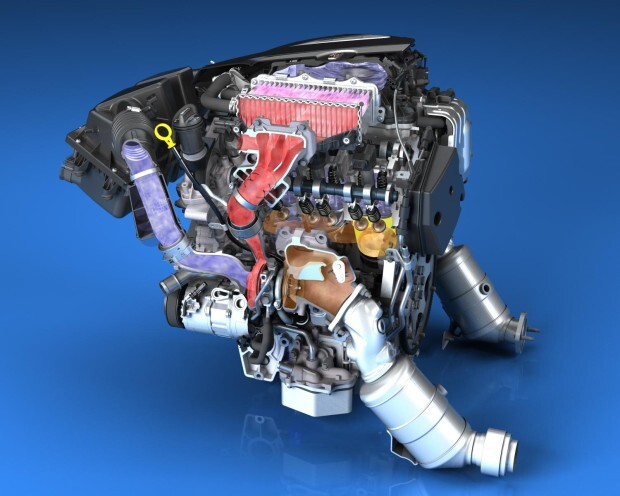 Look inside the twin turbocharged 3.0 liter V6 engine for the 2016 Cadillac CT6