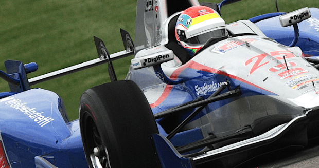 Justin Wilson in No 25 Honda