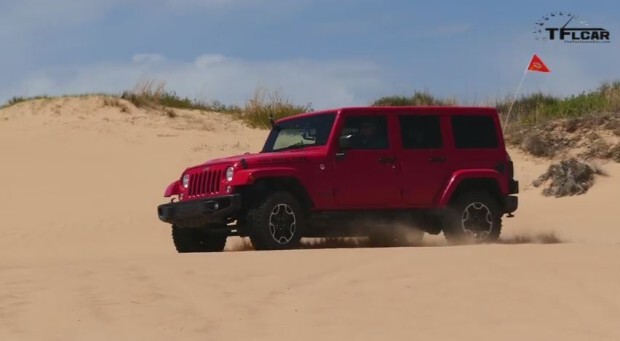 Blasting sand dunes in Oklahoma in the 2016 Jeep Wrangler