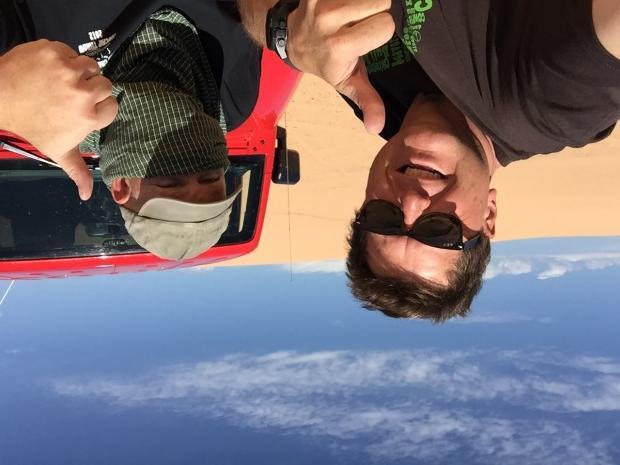 Roman Mica and Nathan Adlen at the sand dunes.