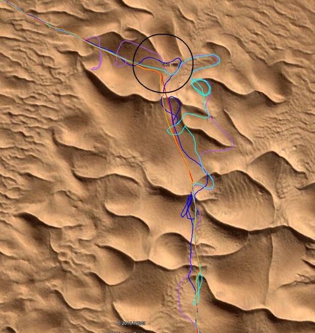 While some lines are very clean, you can see some teams were lost at the 2015 Cortez Rally.