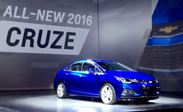 2016 chevy cruze debut detroit turbo economy sedan