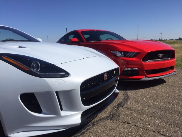 2016 Jaguar F-Type and 2015 Ford Mustang GT
