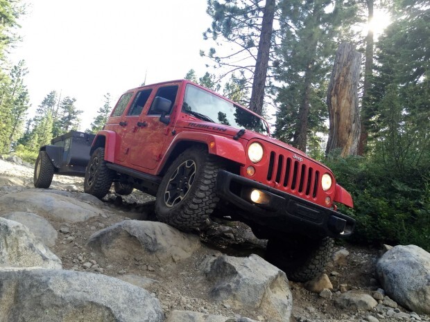 2015 jeep wrangler unlimited on the rubicon trail with the trailer
