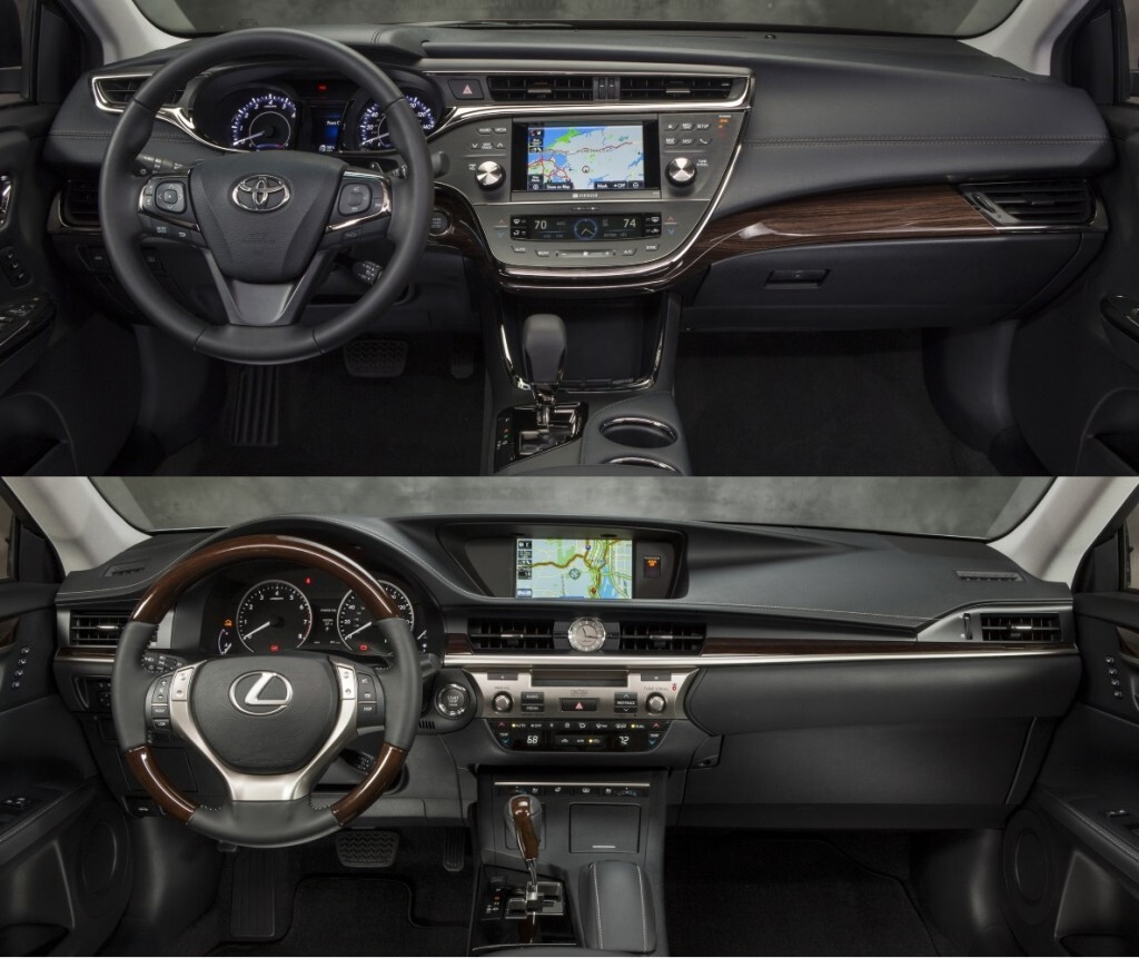 2015 Lexus ES400h Avalon dash compare