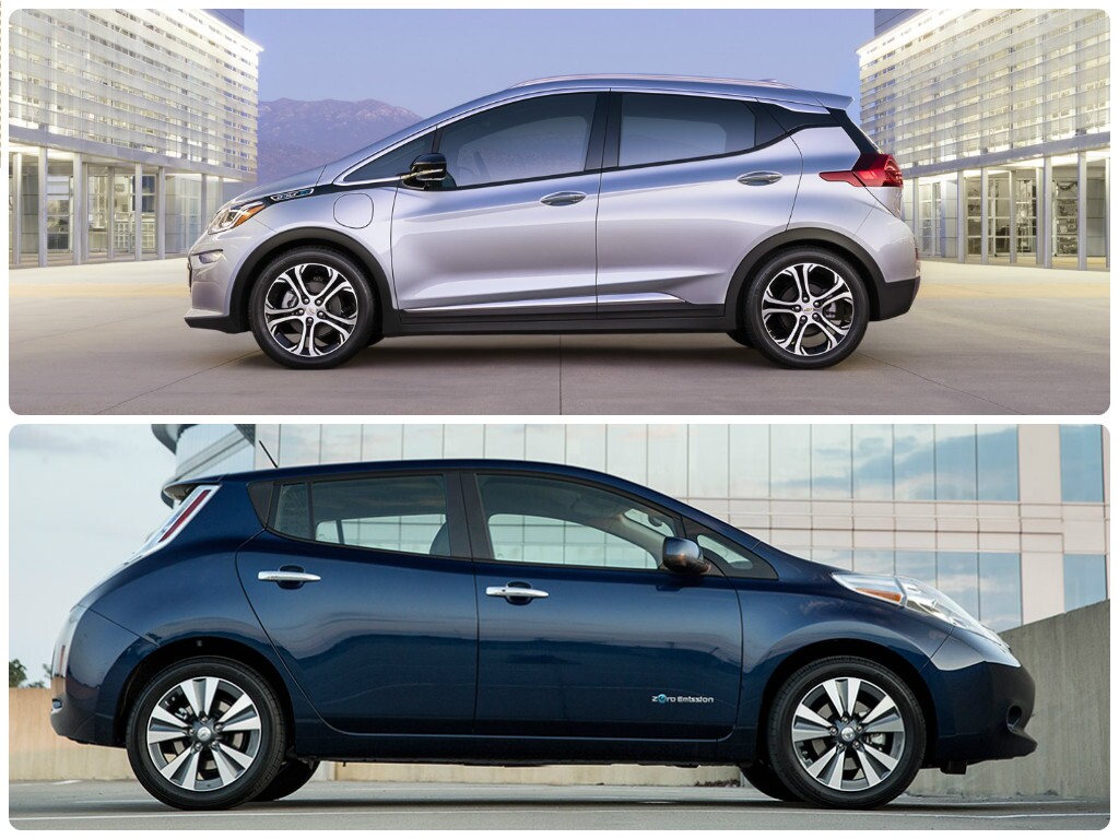 2017 chevrolet bolt vs 2016 nissan leaf