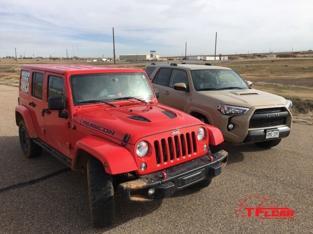 jeep wrangler rubicon vs toyota 4runner trd pro drag race