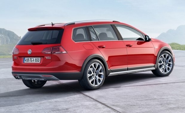 VW Golf Sportwagen Alltrack Rear Angle