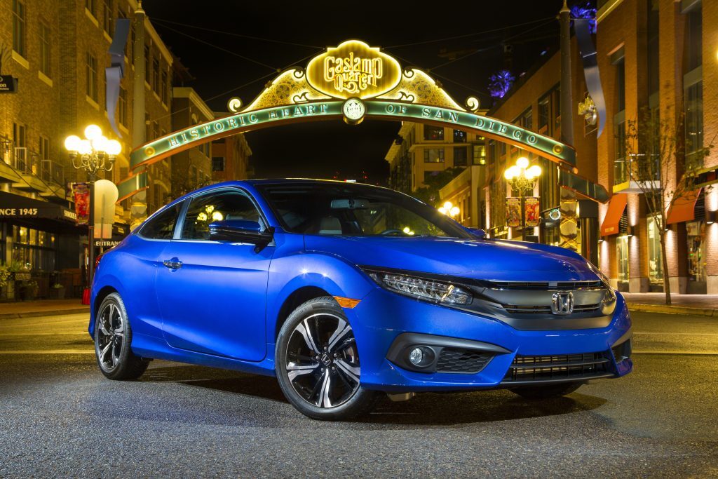 2017 Honda Civic Coupe blue