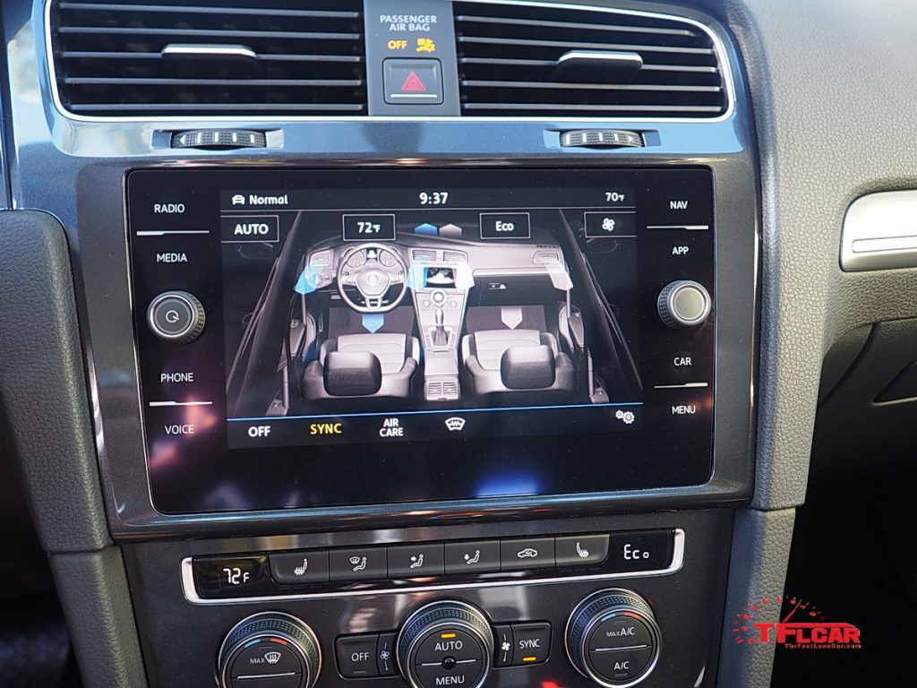 2017 vw e-golf 8-in infotainment touchscreen display