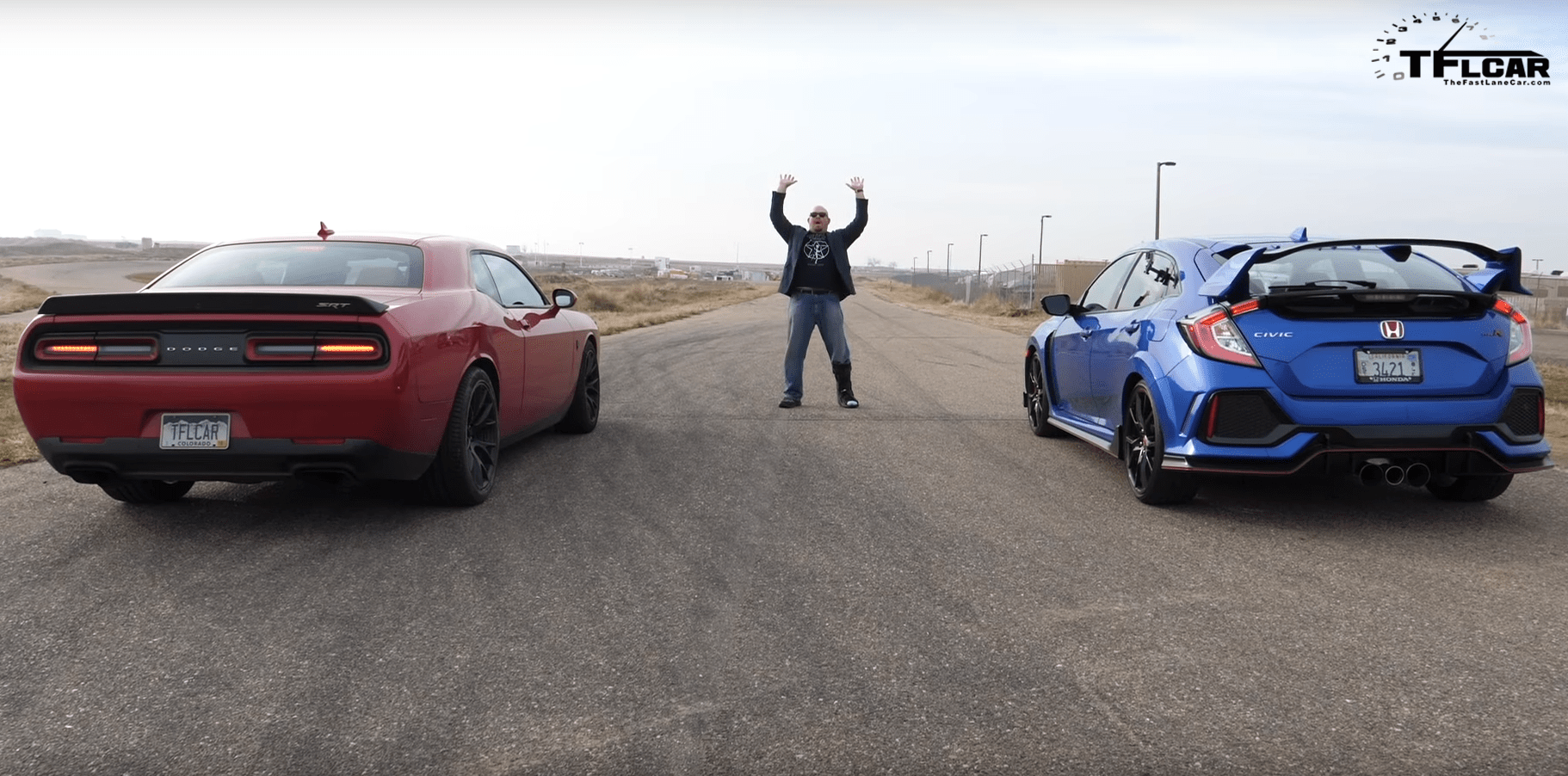 Challenger Hellcat and Civic Type R