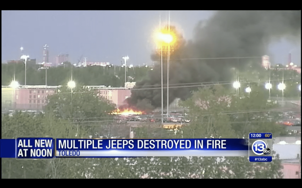 20 Brand New Wranglers Destroyed in Fire