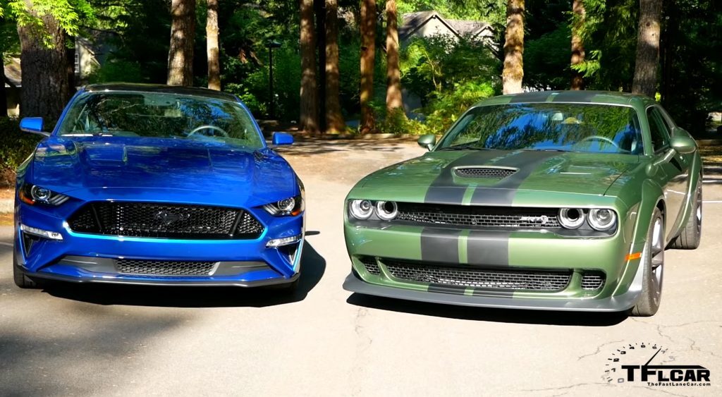 2018 Dodge Challenger SRT Hellcat Widebody and 2018 Ford Mustang GT