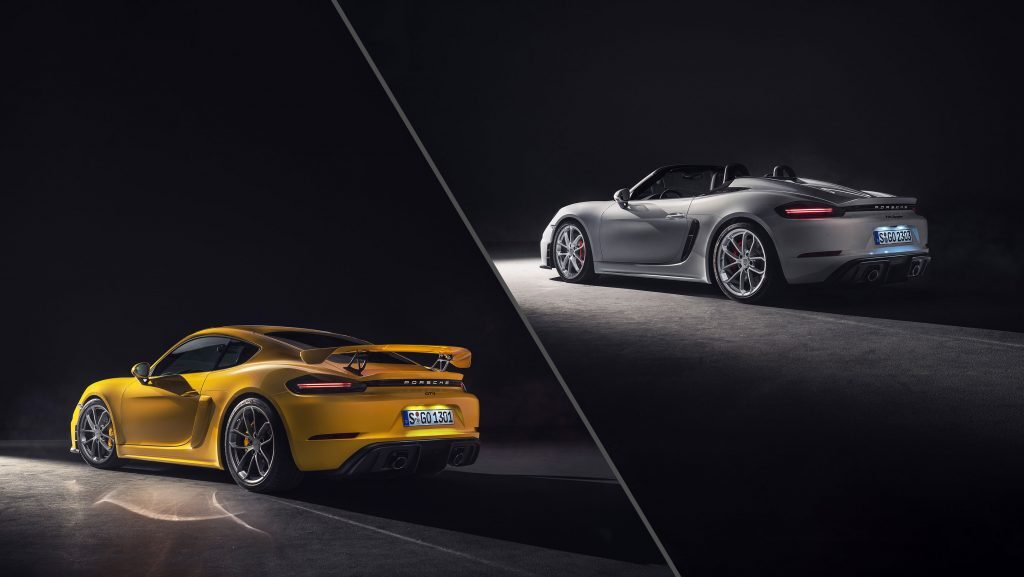2002 Porsche 718 Cayman GT4 and 718 Spyder