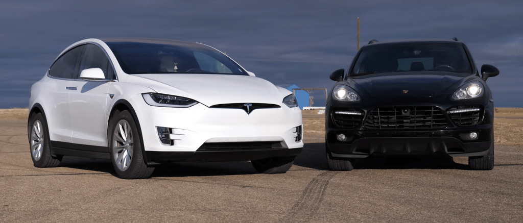 We Raced Our 2012 Porsche Cayenne Turbo Against The Tesla Model X...And Broke The Porsche