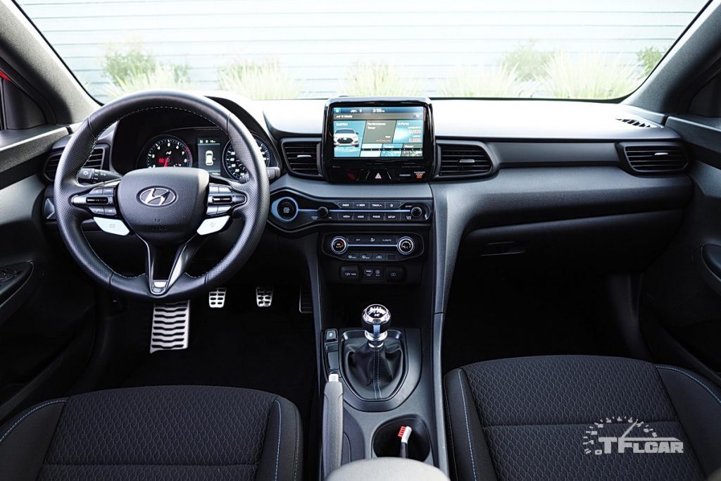 interior of 2020 hyundai veloster n