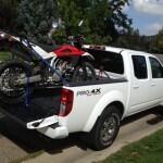 2012 nissan frontier crew cab pro-4x with motorcycle