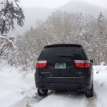 2013 dodge durago r/t hemi rear tail snow