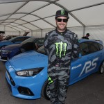 ken block and 2016 ford focus rs at goodwood festival of speed
