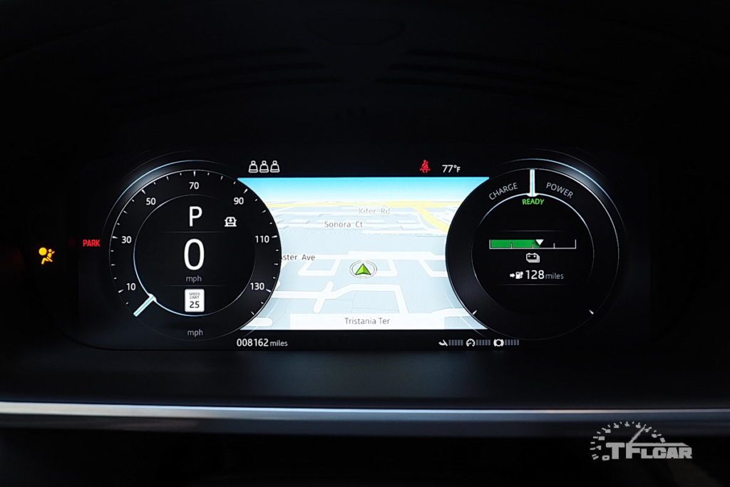 digital instrument display of 2020 Jaguar I-PACE