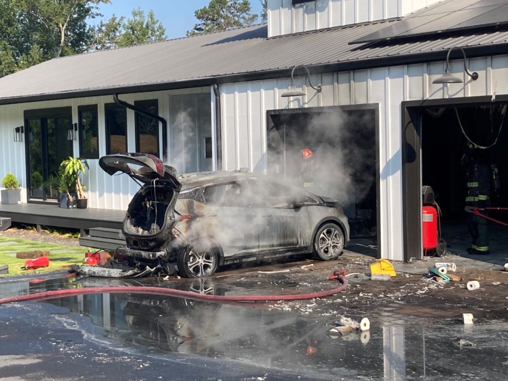 Chevy Bolt after fire