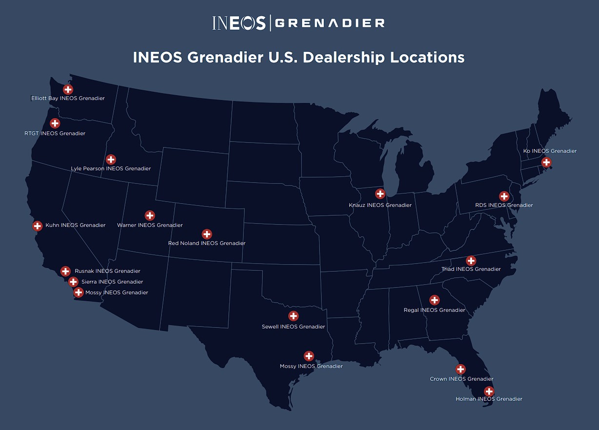Ineos Grenadier - dealers
