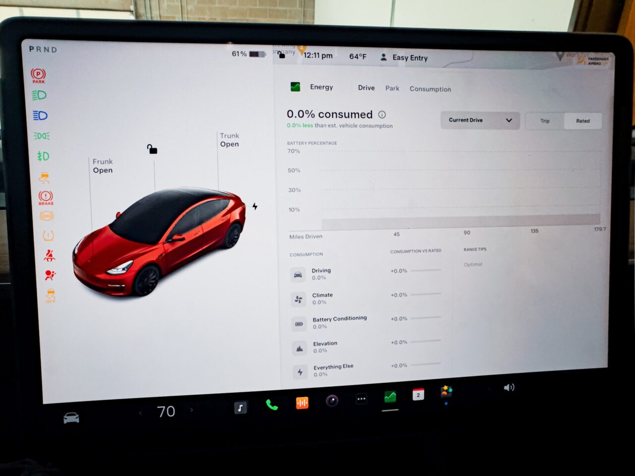 Tesla warning lights - recall
