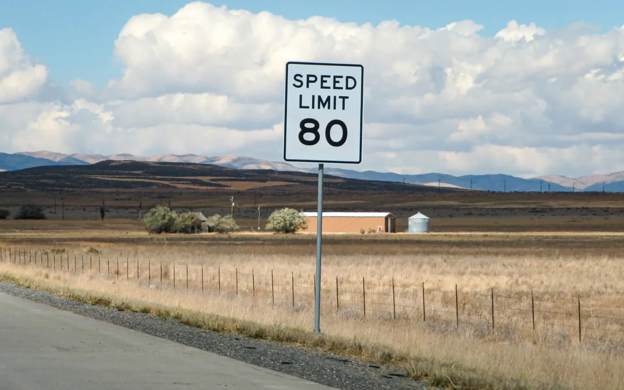 80 MPH Speed Limit Sign