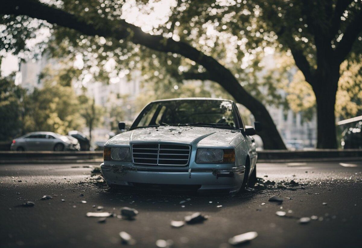 Mercedes Benz crash AI-generated image