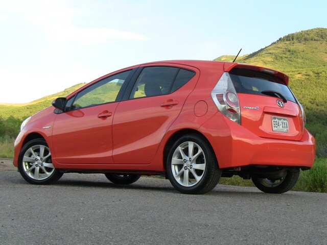 Rear view of 2012 Toyota Prius c