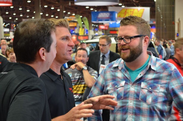 SEMA 2012 - Day One girls cars stars Kyle Busch Clint Bowyer Rutledge Wood