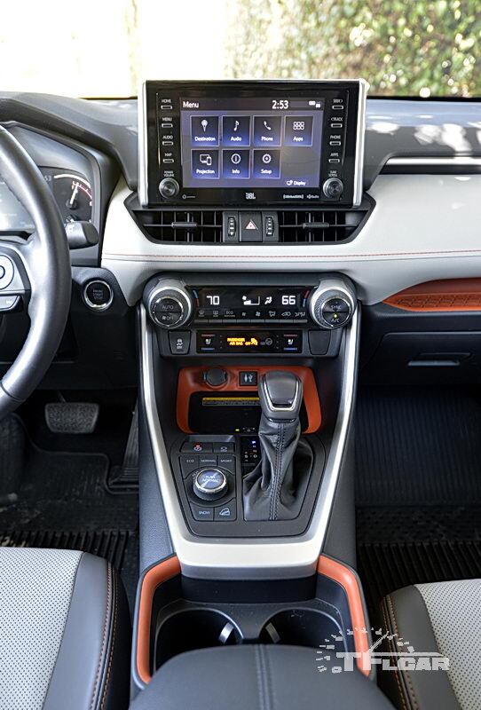 center console and dashboard of 2019 Toyota RAV4 Adventure Grade