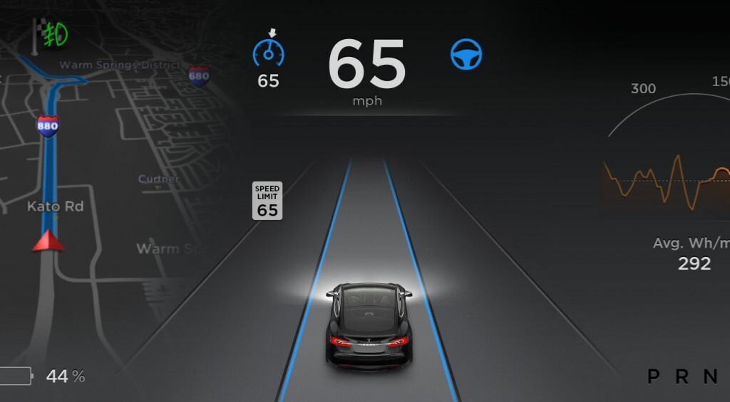 tesla autopilot display