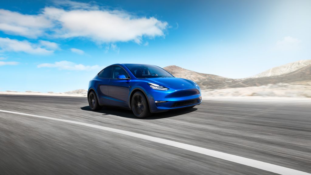Tesla Model Y blue