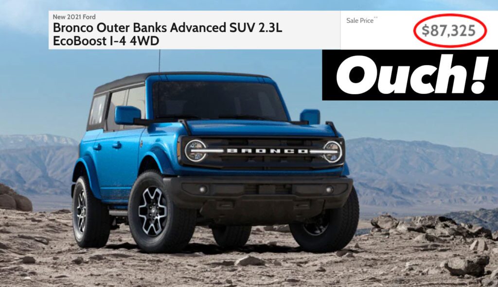 Dealer or Stealer — avoiding "market adjustment" markups