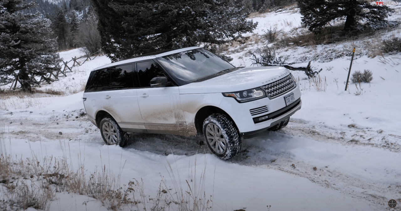 2017 Range Rover LWB snow mountain climb