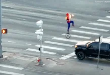 Police Respond to Calls About a *Checks Notes* Fire-Juggling Unicyclist Entertaining Traffic